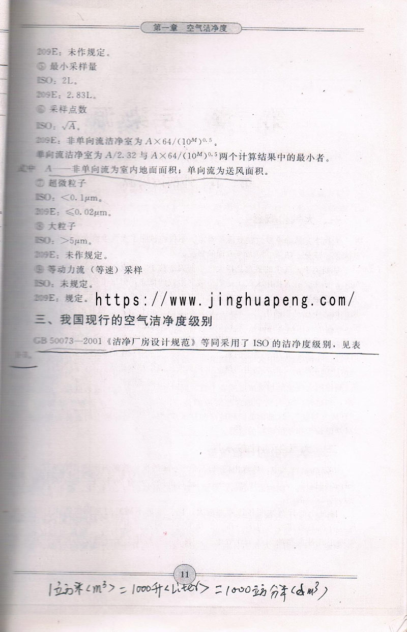 空氣潔凈度說明 空氣潔凈度說明