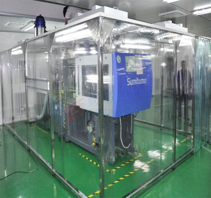 潔凈棚FFU是隨著潔凈棚的尺寸大小來設置。